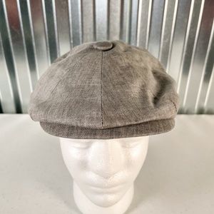 Men's Linen Flat Cap